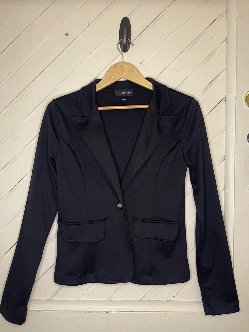 Zenana Outfitters Black Single-Button Tailored Blazer